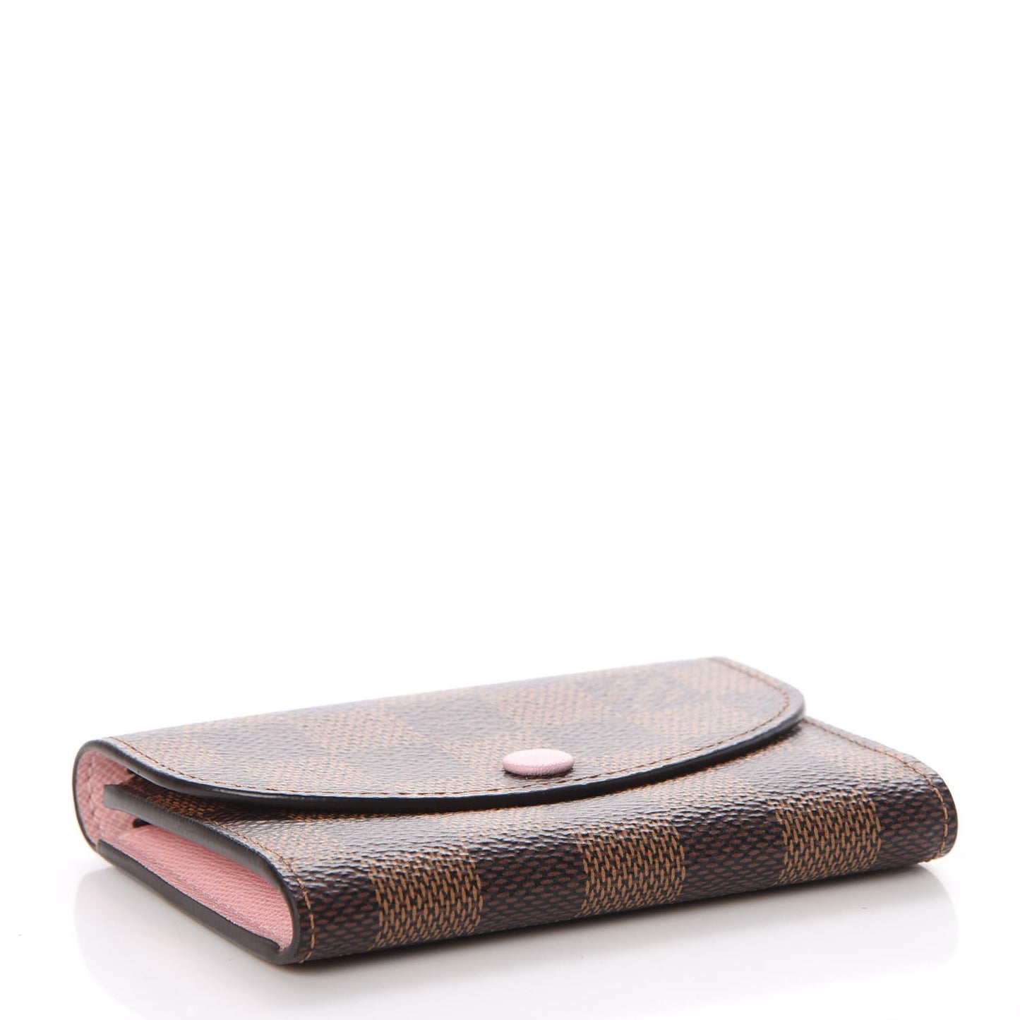 Damier Ebene Rosalie Coin Purse Rose Ballerine