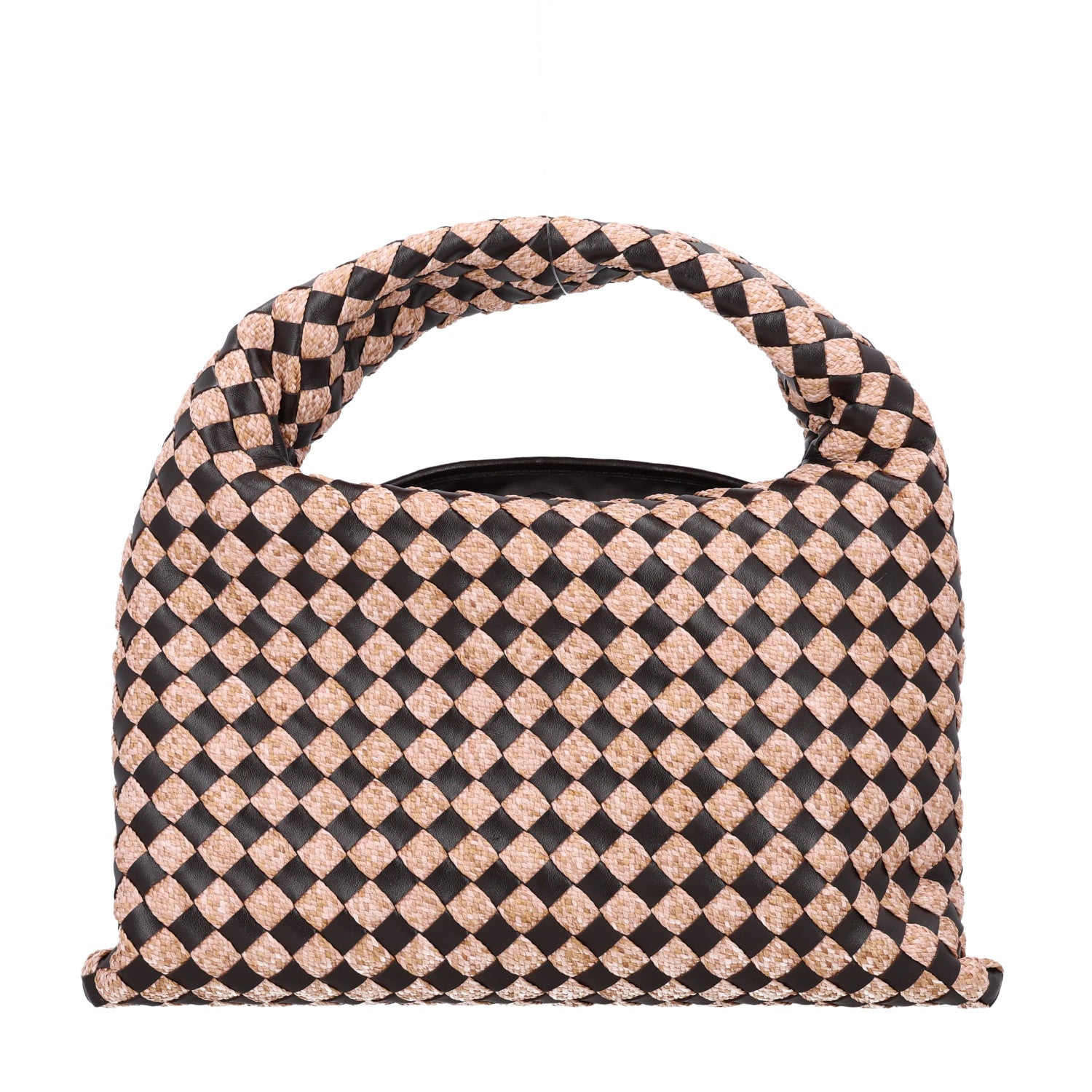 Bottega Veneta Nappa Raffia Intrecciato Small Hop Fondant Natural 1 of 9