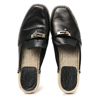 Hermes Goatskin Feria Espadrille 41 Black 2 of 10