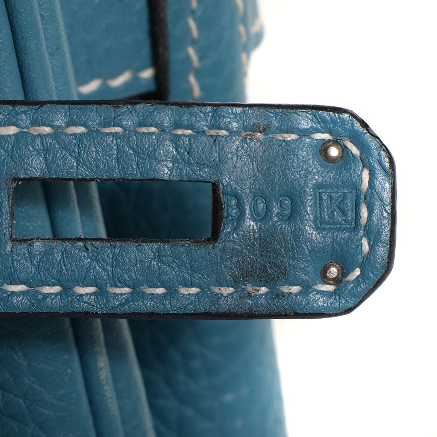 Taurillon Clemence Birkin 30 Blue Jean