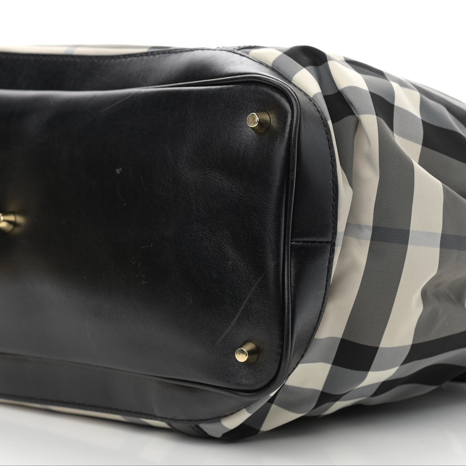 Burberry Nylon Beat Check Diaper Bag Black 9 of 9