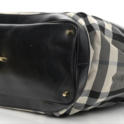 Burberry Nylon Beat Check Diaper Bag Black 9 of 9