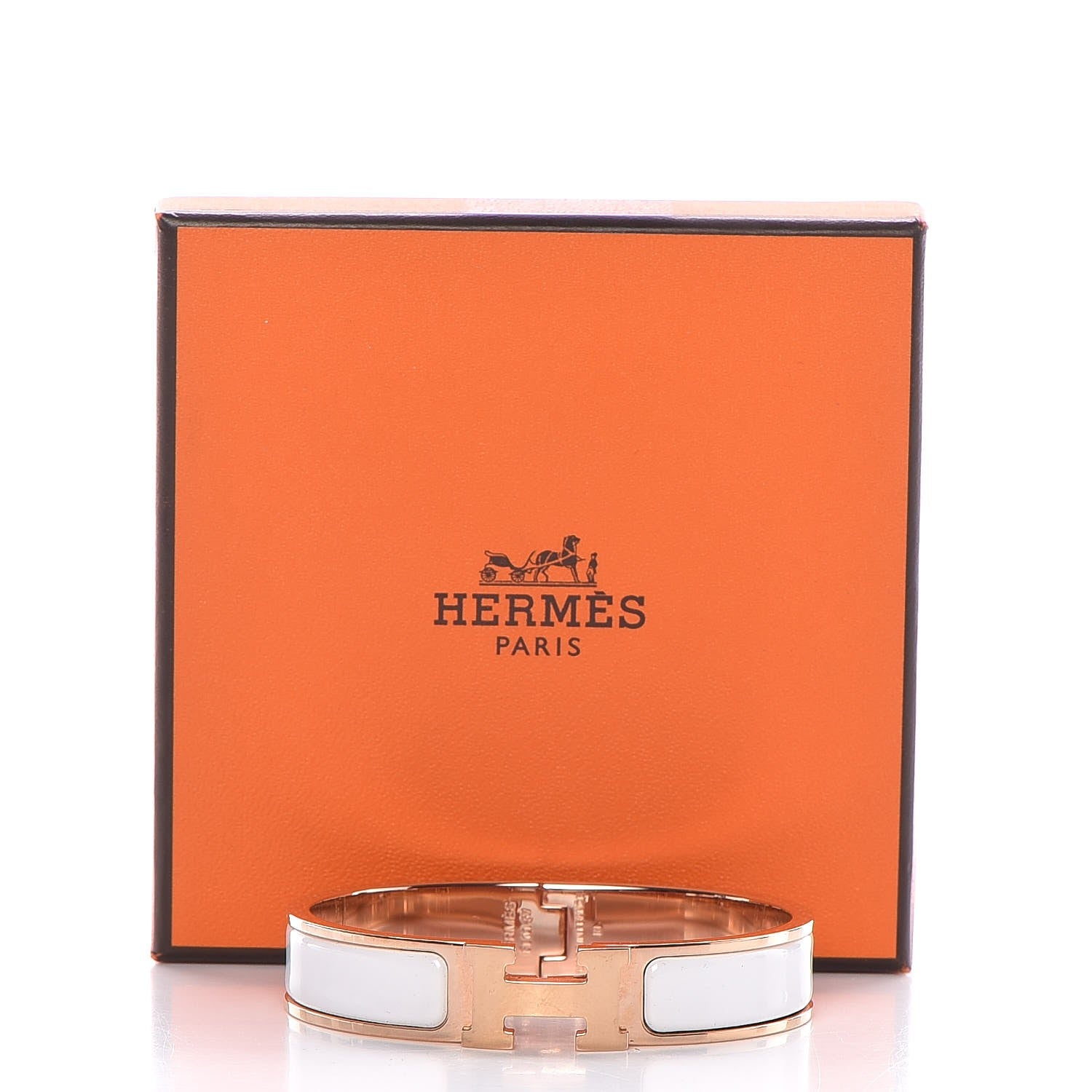 Hermes Enamel Narrow Clic Clac H Bracelet PM White 7 of 7
