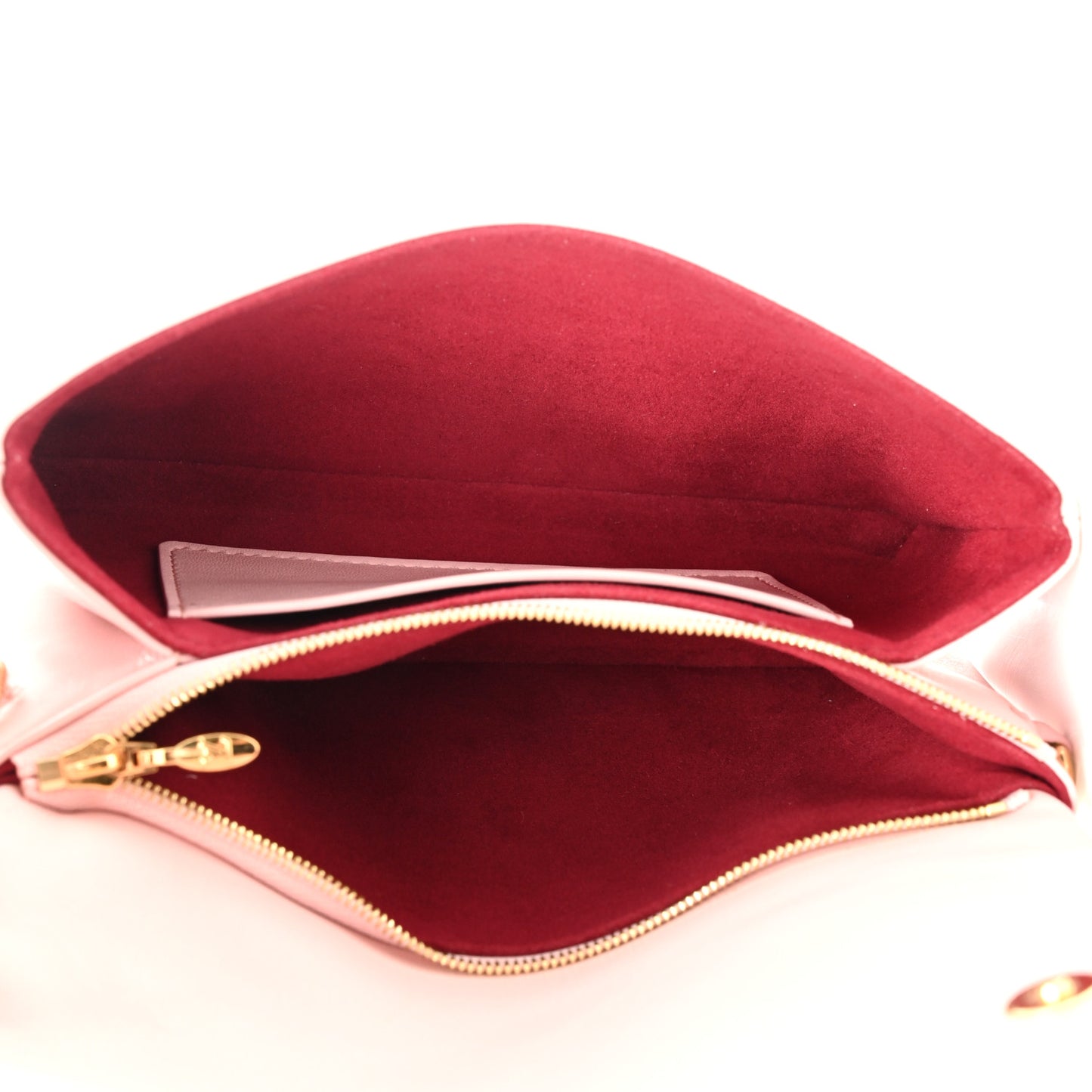 Lambskin Embossed Monogram Pochette Coussin Rose