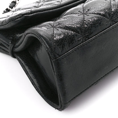Chanel Glazed Crackled Calfskin Mademoiselle Flap Black 9 of 10