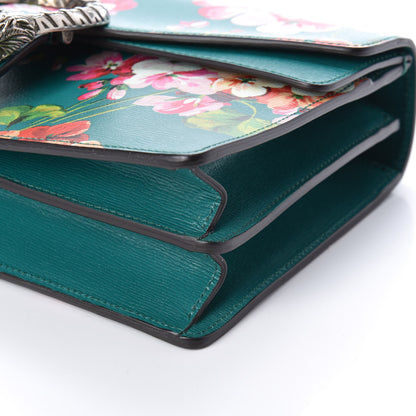 Gucci Calfskin Blooms Print Small Dionysus Shoulder Bag Bright Emerald Multicolor 9 of 9