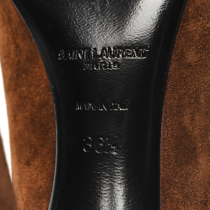 Saint Laurent Suede Zoe 105 Pump 36.5 Caramel 8 of 9
