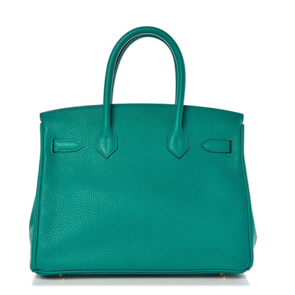 Hermes Taurillon Clemence Birkin 30 Bleu Paon 4 of 30