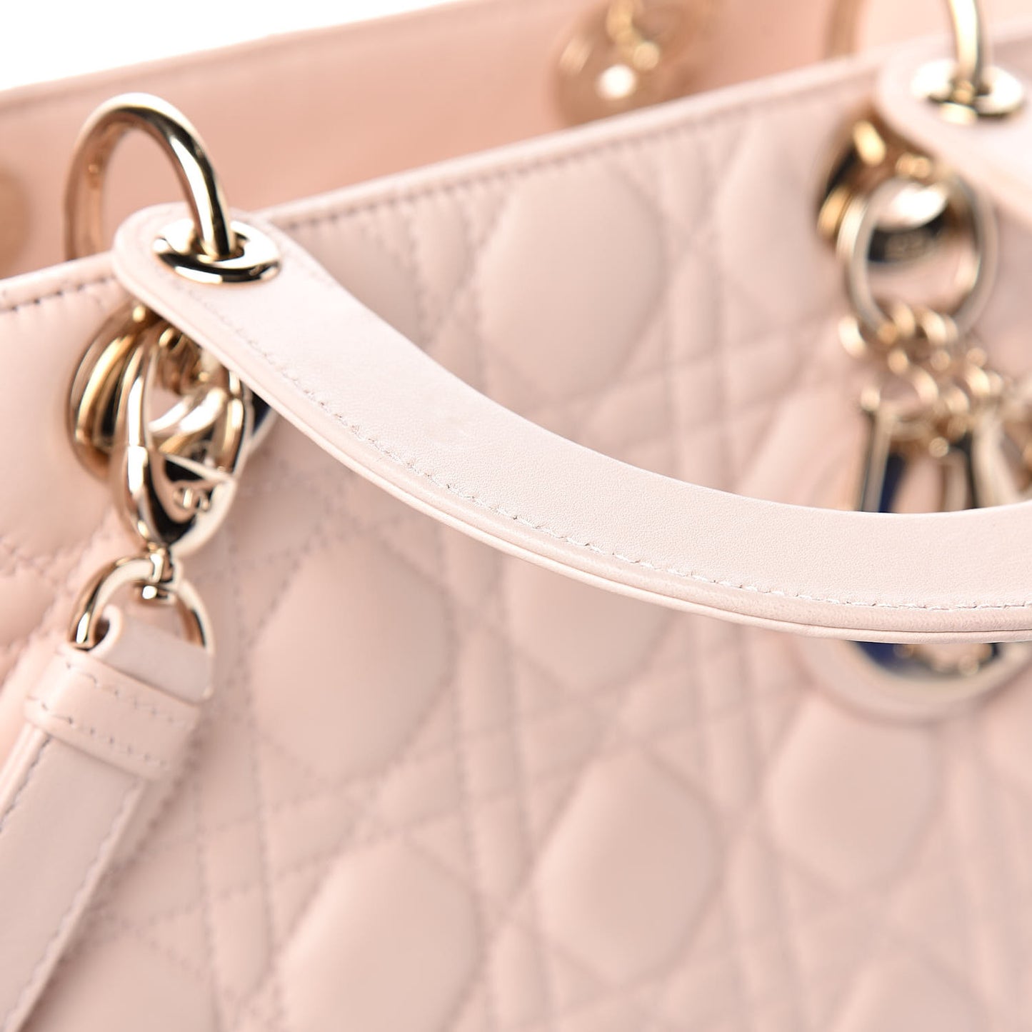 Lambskin Cannage Medium Lady Dior Light Pink
