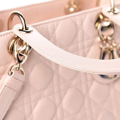 Christian Dior Lambskin Cannage Medium Lady Dior Light Pink 16 of 18