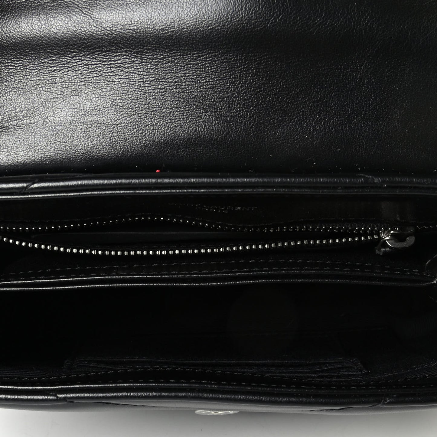 Calfskin Y Quilted Monogram Toy Loulou Crossbody Bag Black