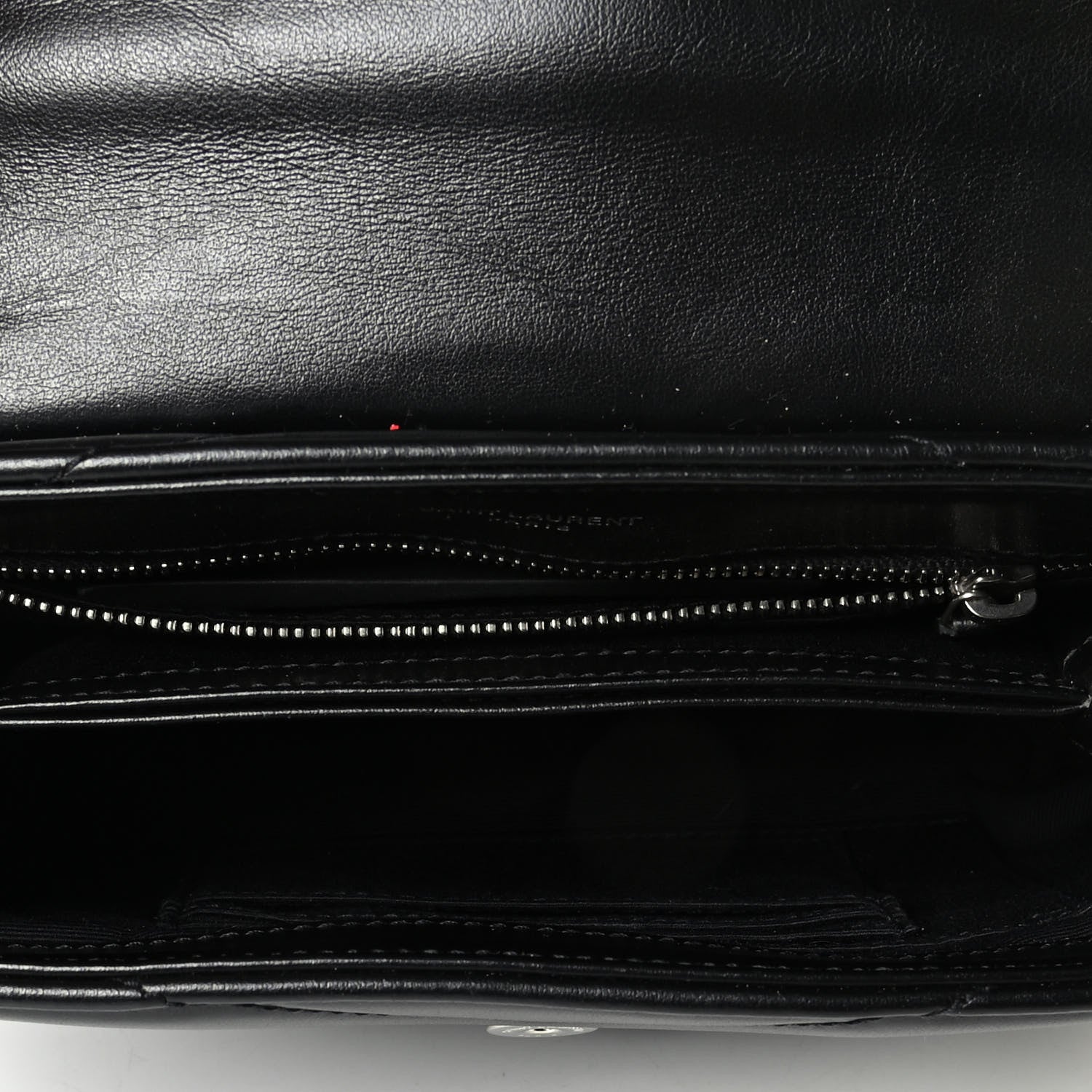 Saint Laurent Calfskin Y Quilted Monogram Toy Loulou Crossbody Bag Black 4 of 6