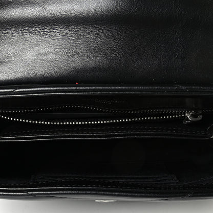 Saint Laurent Calfskin Y Quilted Monogram Toy Loulou Crossbody Bag Black 4 of 6