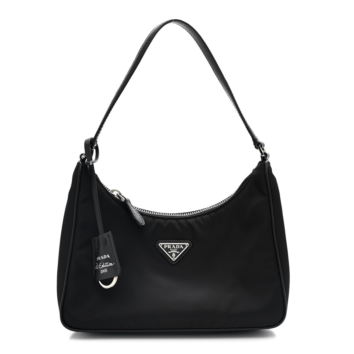 Prada Tessuto Nylon Saffiano Mini Re-Edition 2005 Bag Black 1 of 15