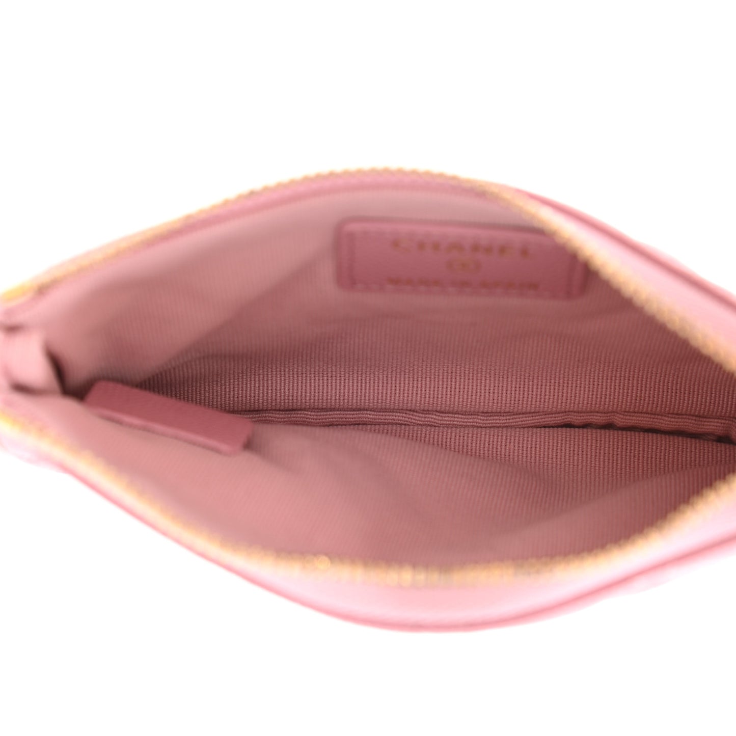Caviar Quilted Small Cosmetic Case Pink
