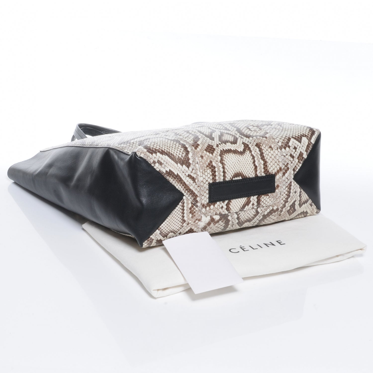 Celine Python Cabas Vertical Tote Brown 4 of 8
