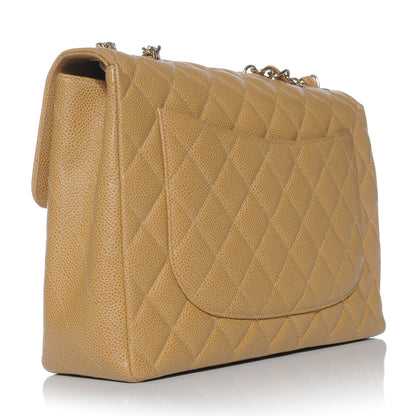 Chanel Caviar Jumbo Single Flap Beige 3 of 11