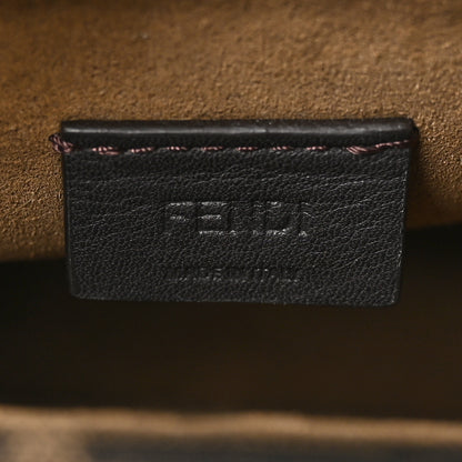 Fendi Fabric Jacquard Vitello Grace FF 1974 Logo Mini Sunshine Shopper Tobacco Moro Sand 6 of 10