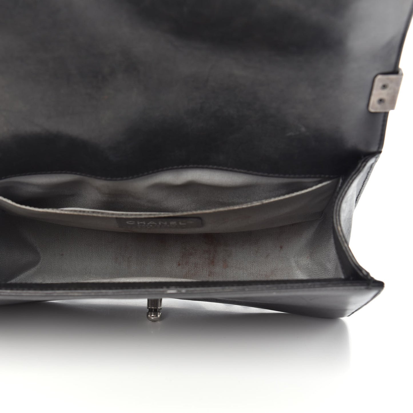 Lambskin Quilted Medium Boy Flap Black