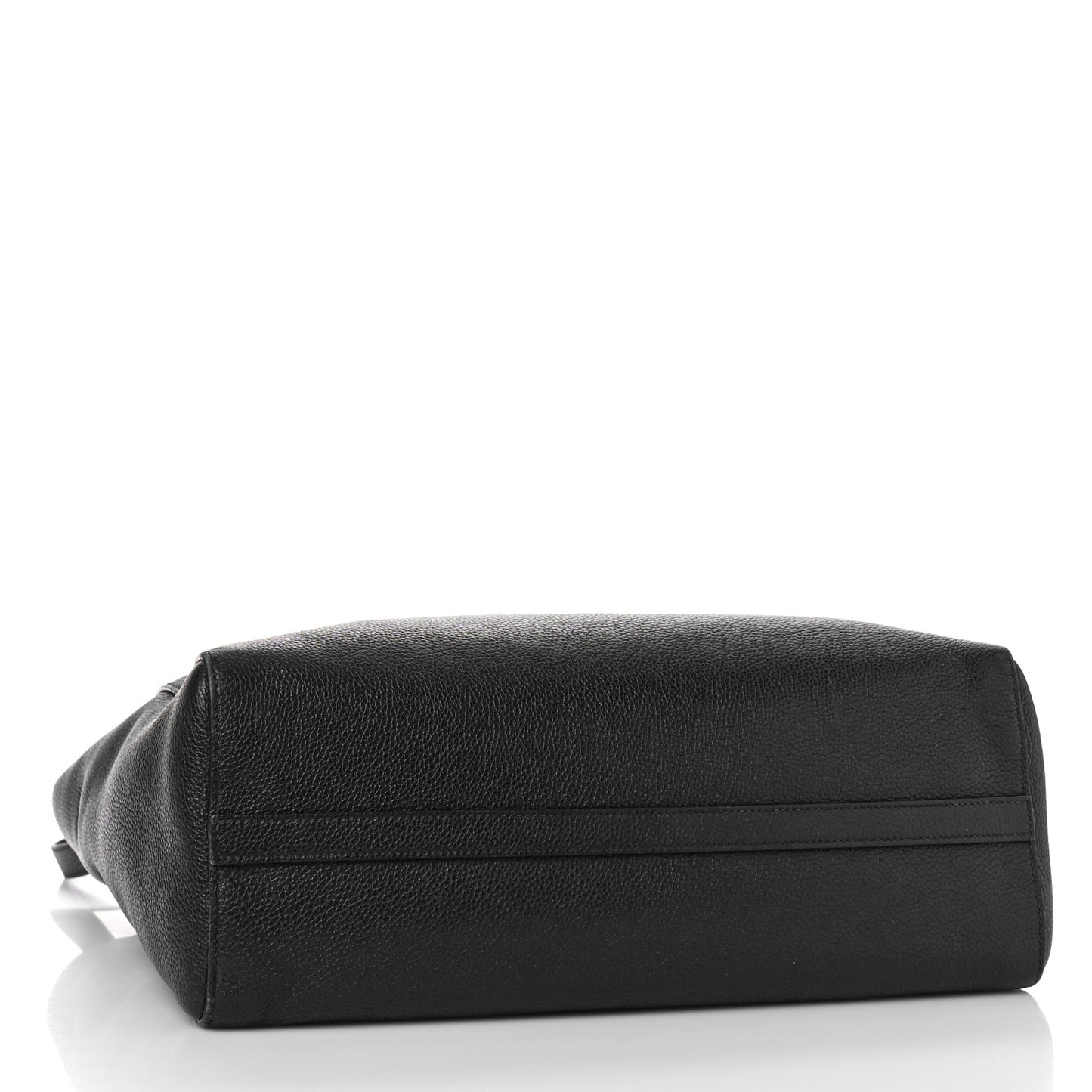 Vitello Daino Shopping Tote Black