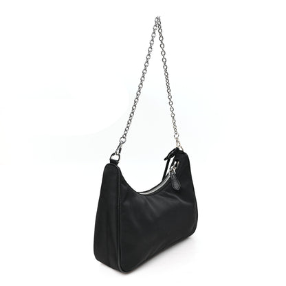 Prada Tessuto Nylon Mini Re-Edition 2000 Shoulder Bag Black 3 of 11