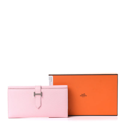 Hermes Chevre Mysore Tri-Fold Bearn Wallet Rose Sakura 10 of 10