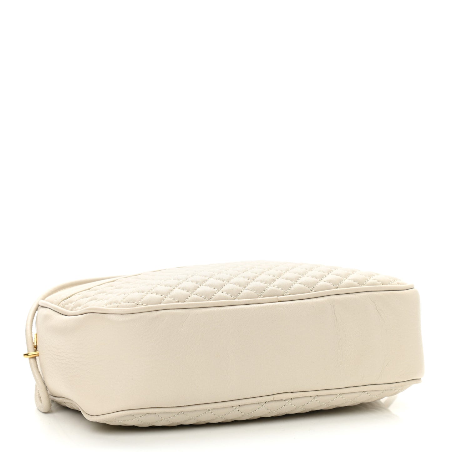 Lambskin Quilted Victoire Camera Bag Blanc Vintage