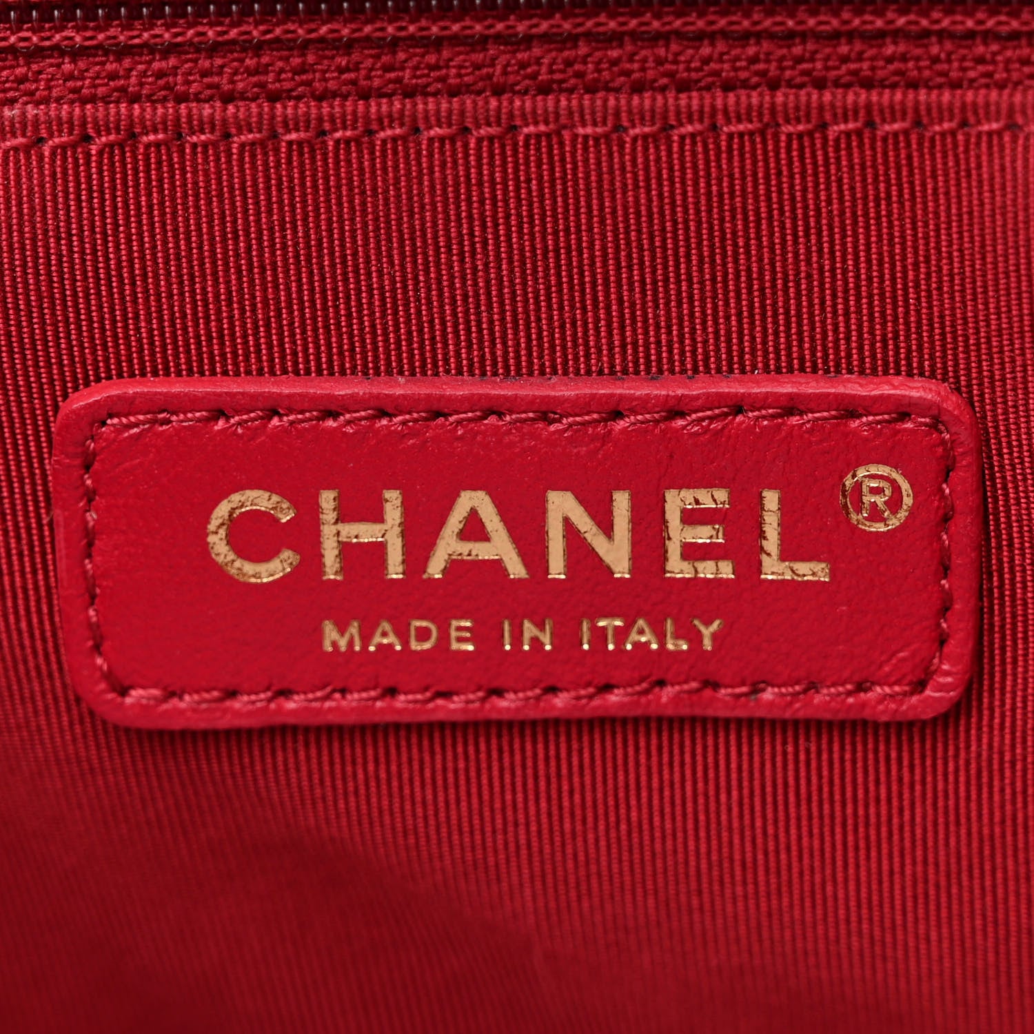 Chanel Shiny Aged Calfskin North South Shopping Bag Red 6 of 10