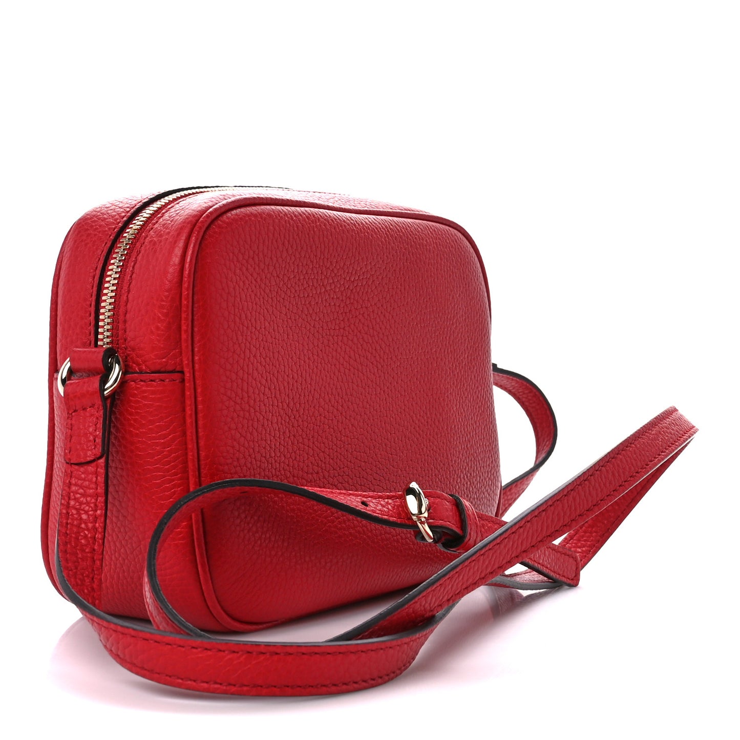 Pebbled Calfskin Small Soho Disco Bag Tabasco Red