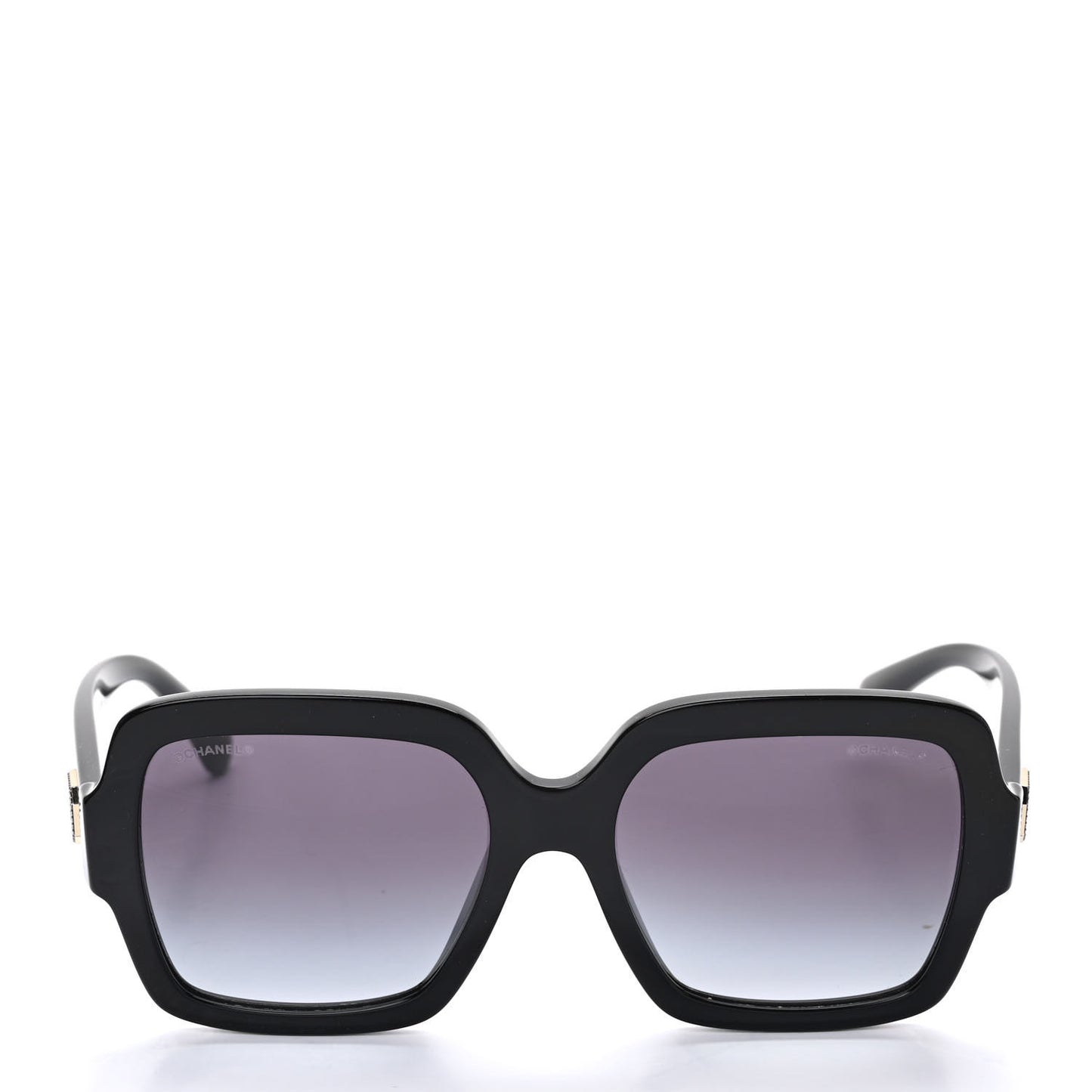 Acetate Square Strass CC Sunglasses 5479-A Black