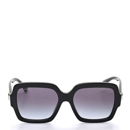 Chanel Acetate Square Strass CC Sunglasses 5479-A Black 2 of 8