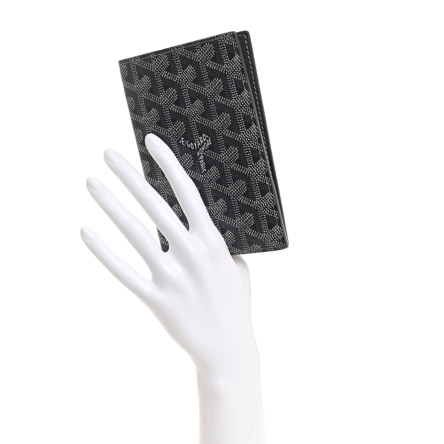 Goyardine Passport Wallet Grey