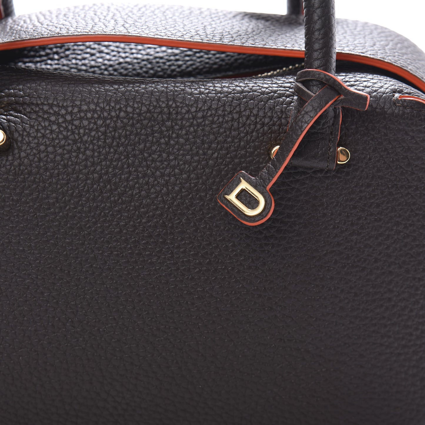 Grained Calfskin Mini Cool Box Satchel Black