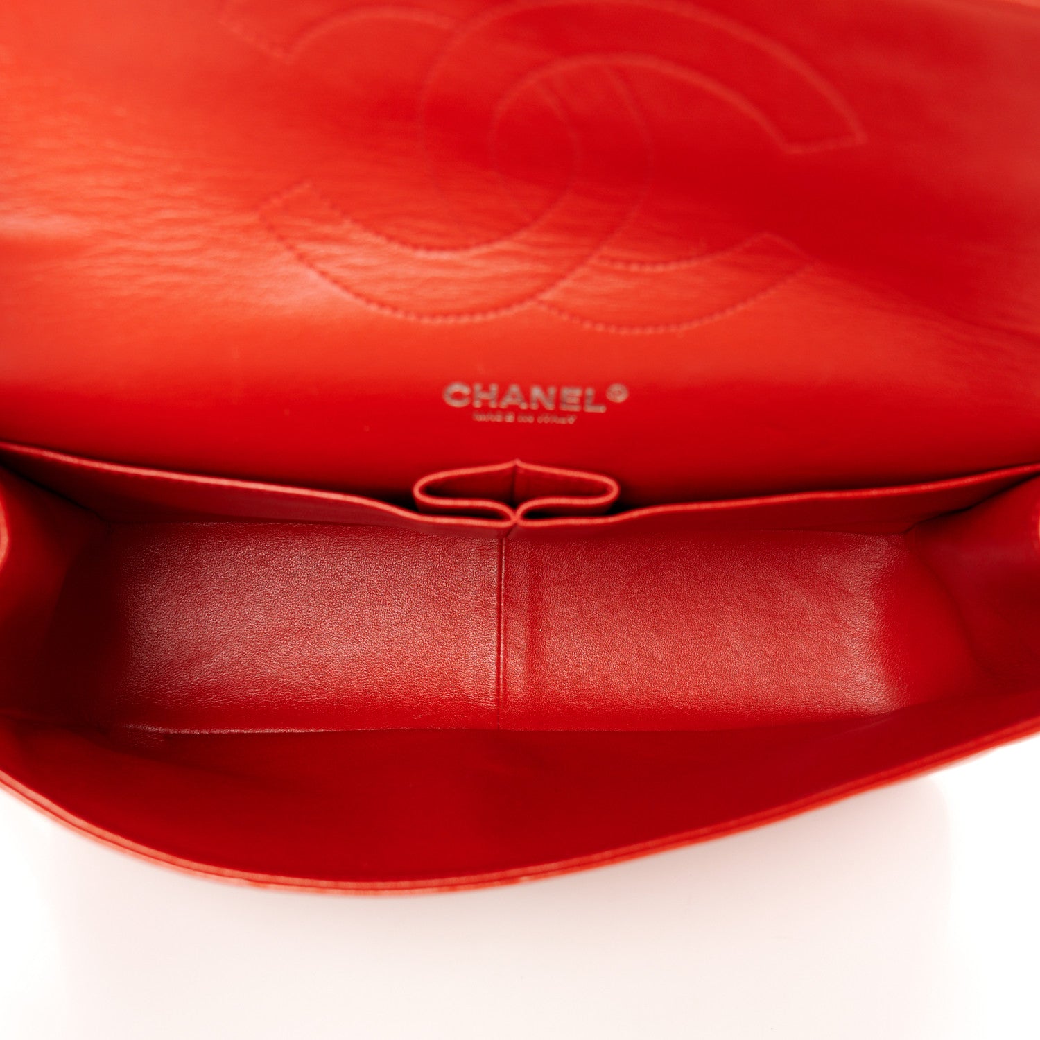 Chanel Lambskin Quilted Jumbo Double Flap Red 5 of 11