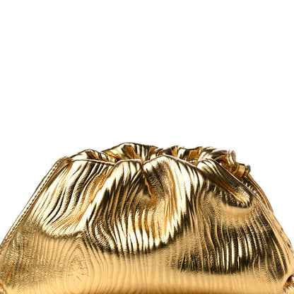 Bottega Veneta Metallic Bark Calfskin The Mini Pouch Gold 9 of 11
