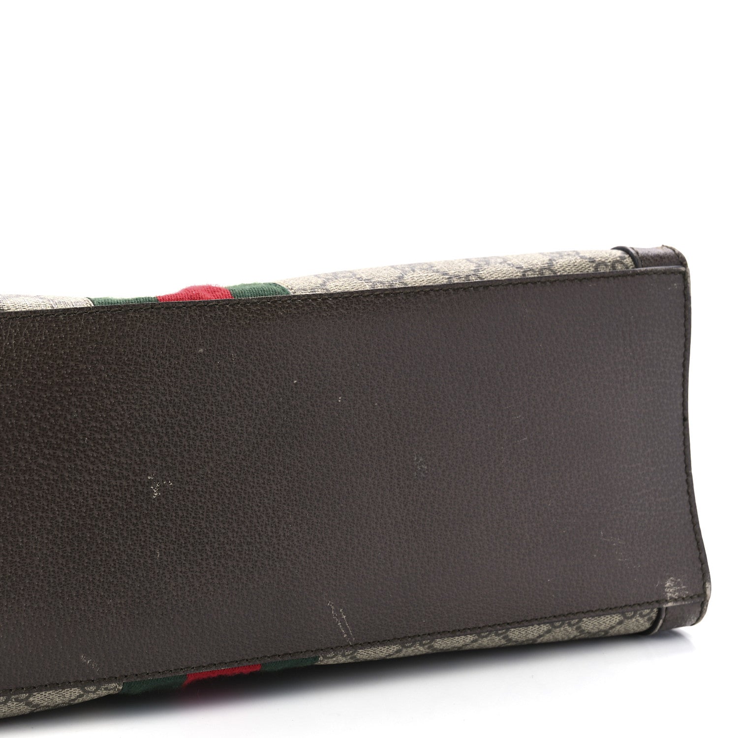 Gucci GG Supreme Monogram Web Ophidia Vertical Tote Brown 12 of 13