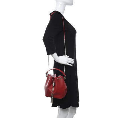 Bulgari Calfskin Serpenti Forever Bucket Bag Red 2 of 11