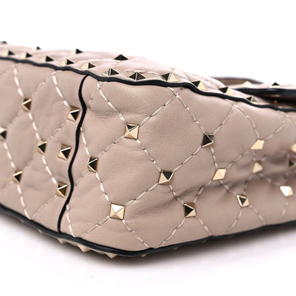 Valentino Garavani Lambskin Medium Rockstud Spike Shoulder Bag Poudre 8 of 9