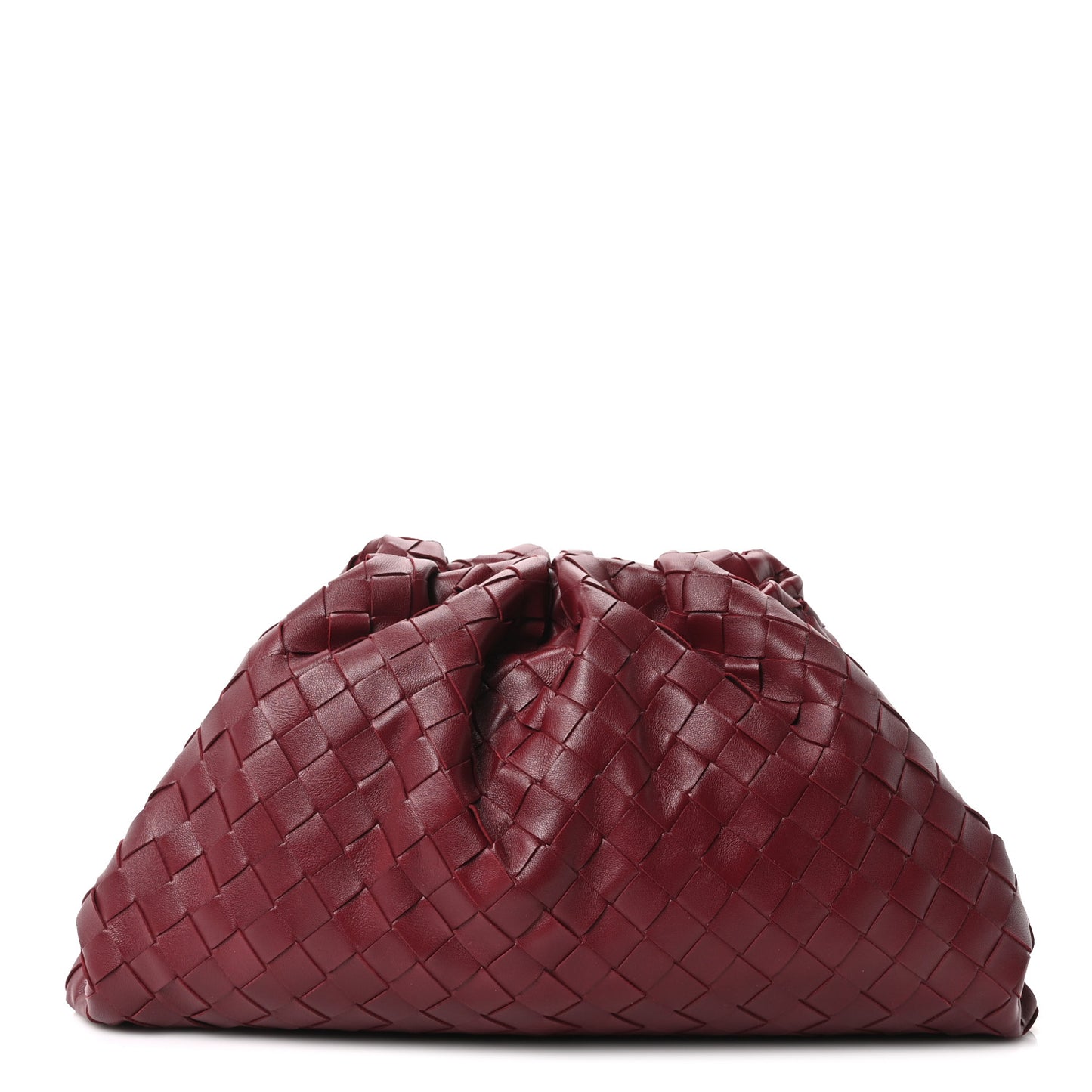 Nappa Maxi Intrecciato The Pouch Oversized Clutch Bordeaux