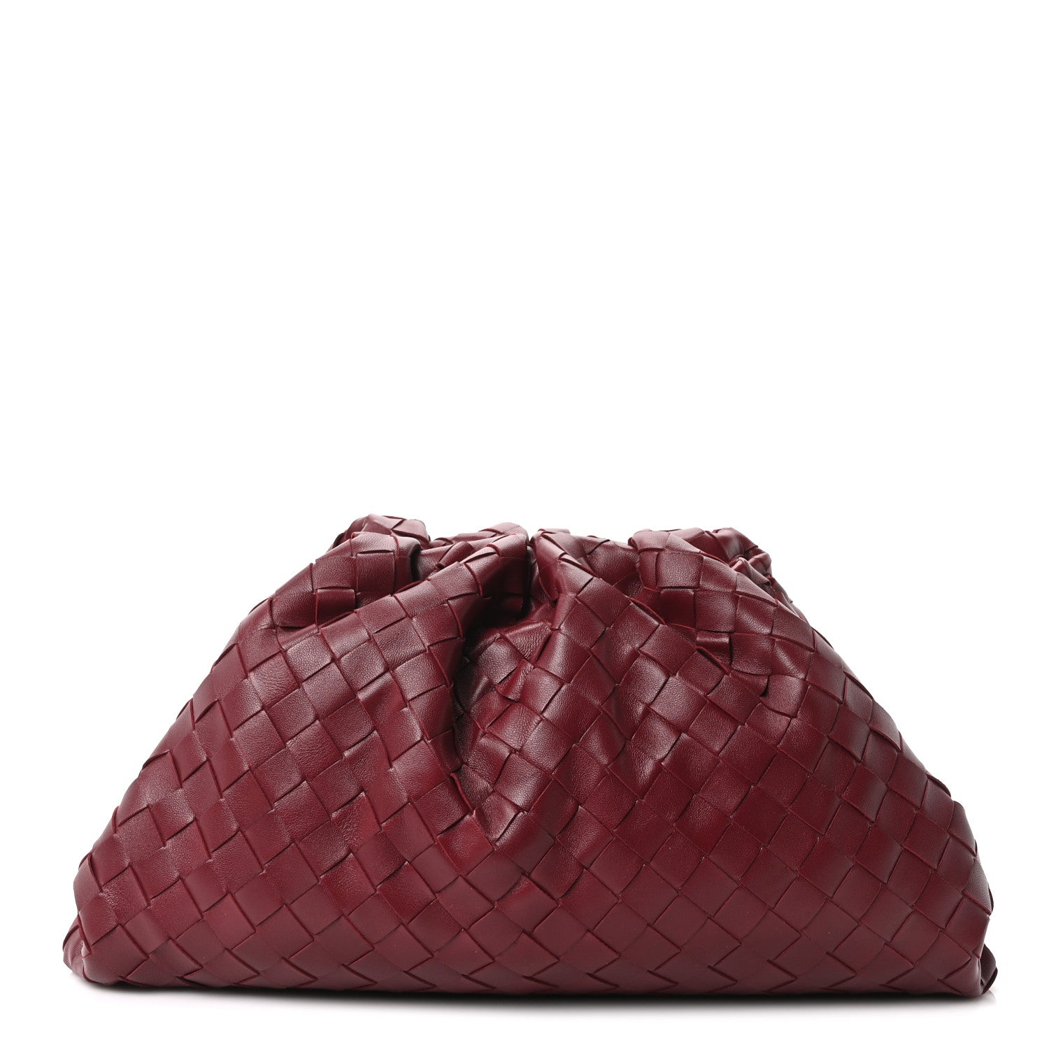 Bottega Veneta Nappa Maxi Intrecciato The Pouch Oversized Clutch Bordeaux 1 of 10