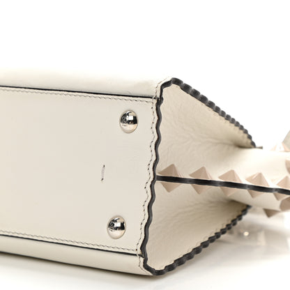 Fendi Vitello Scalloped Studded Mini 3Jours Tote Ice Cloude 11 of 14