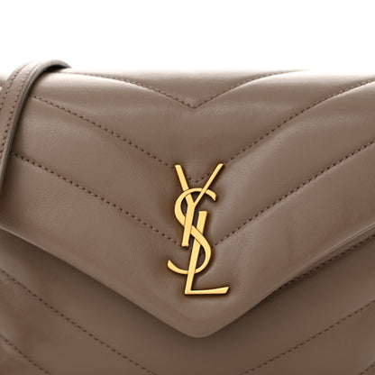 Saint Laurent Calfskin Y Quilted Monogram Toy Loulou Crossbody Bag Dark Beige 8 of 13