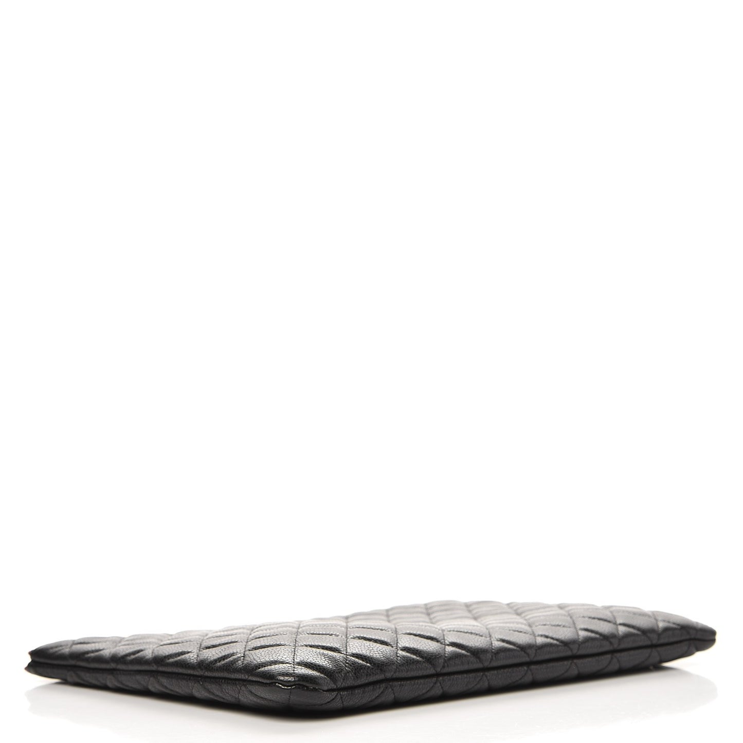 Caviar Quilted Large Cosmetic Case Black