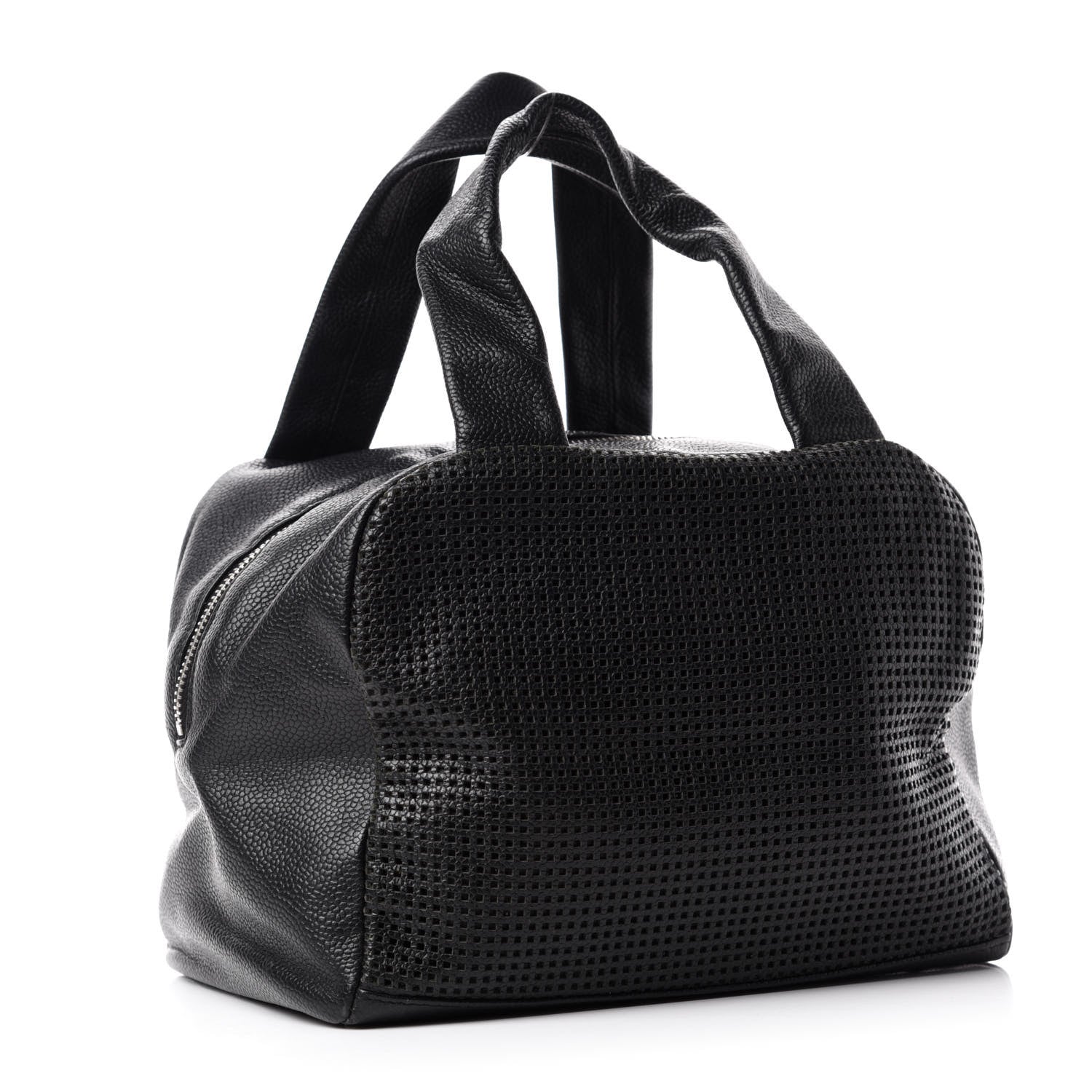 Chanel Caviar Perforated Bowler Black 3 of 10