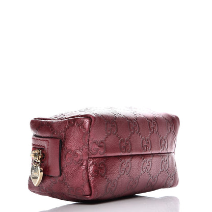 Gucci Metallic Guccissima Small Cosmetic Case Red 4 of 8