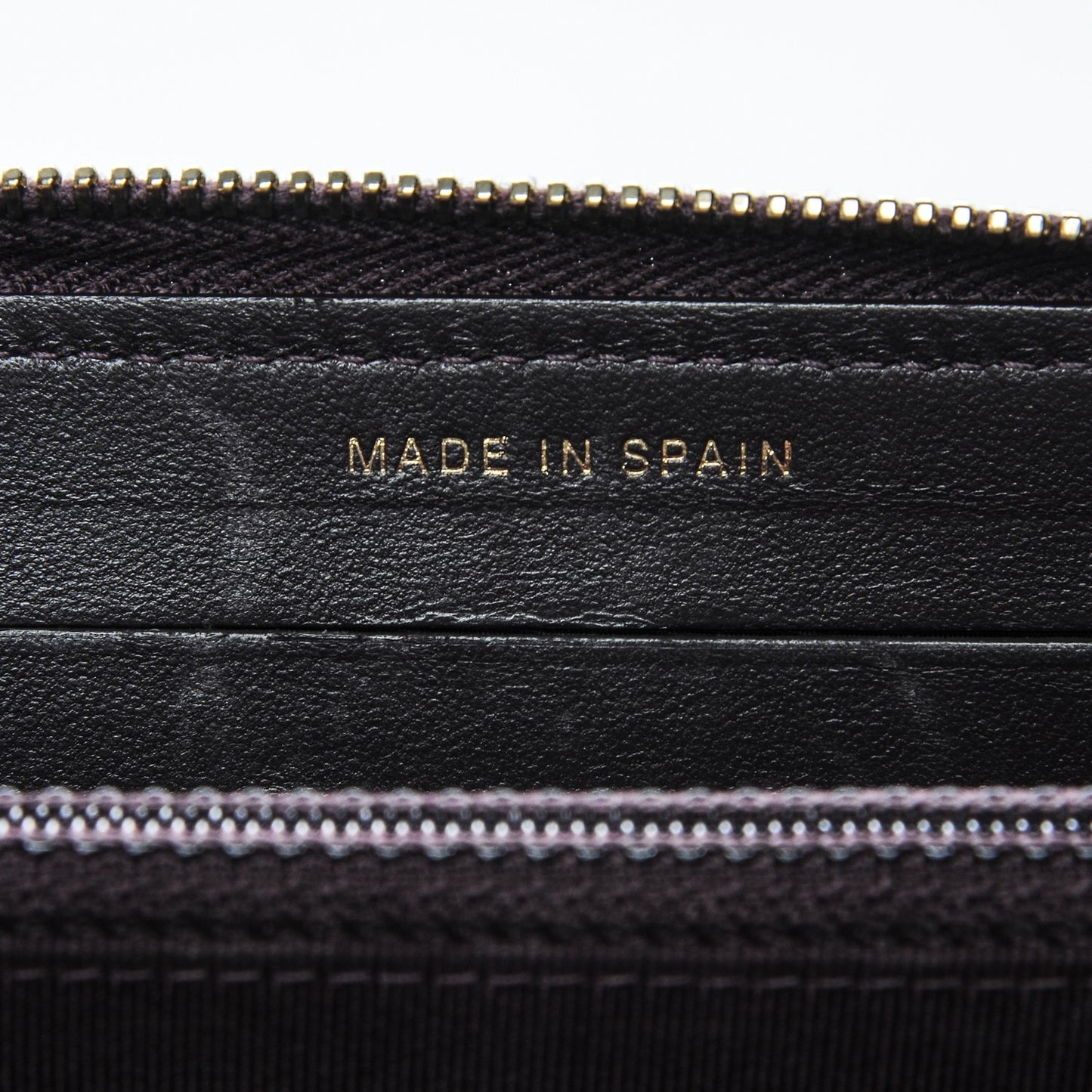 Lambskin Quilted Small Zip Around Wallet Purple