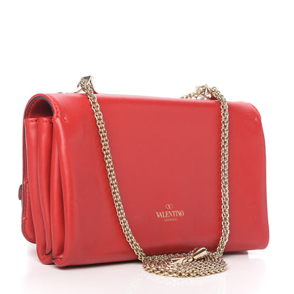 Valentino Garavani Nappa Petale Chain Shoulder Bag Red 3 of 11