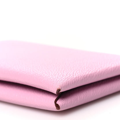Hermes Chevre Mysore Calvi Card Case Mauve Sylvestre 11 of 12