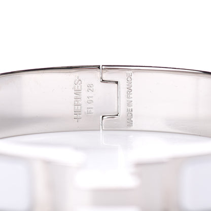 Hermes Enamel Narrow Clic Clac H Bracelet PM White 5 of 7