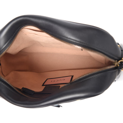 Gucci Calfskin Matelasse GucciGhost Medium GG Marmont Chain Shoulder Bag Black New Acquamarine 9 of 22